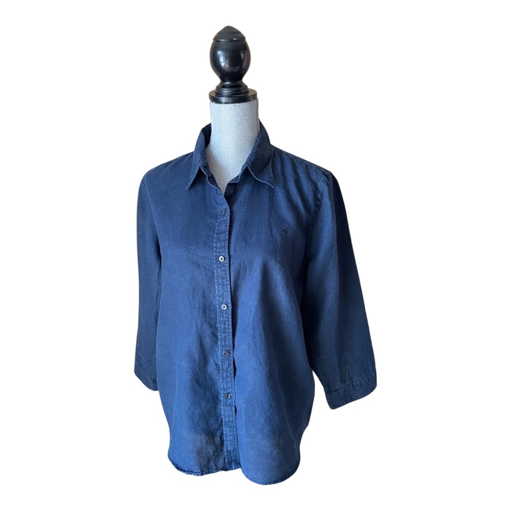 Chaps women’s Navy 100% Linen shirt XL
